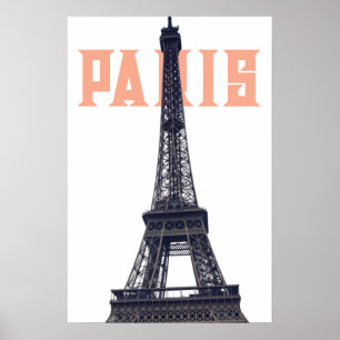 Vintage Eiffelturm Paris Europa Reise Foto Poster