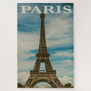 Vintage Eiffelturm Paris Europa Reise Foto Puzzle