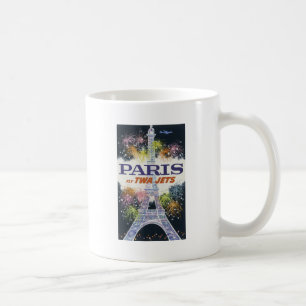 Vintage Eiffelturm Paris Luftverkehr Kaffeetasse