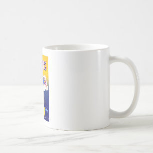 Vintage Eiffelturm Paris Luftverkehrswerbung Kaffeetasse