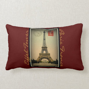 Vintage Eiffelturm Postkarte Paris Frankreich-Kiss Lendenkissen