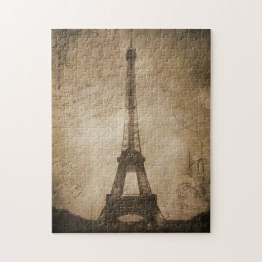 vintage Eiffelturm Puzzle (Vertikal)