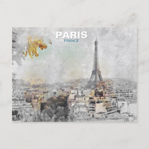 Vintage Eiffelturm-Reisepostkarte – Retro Paris Postkarte