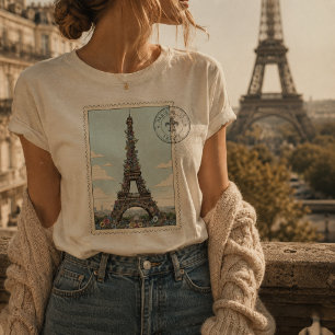 Vintage Eiffelturm Tri-Blend Shirt