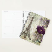 Vintage Eiffelturm und lila Blumen Planer (Anzeige)
