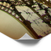 Vintage Eiffelturmfotografie Poster (Ecke)