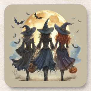 Vintage: Ein bezaubernder Halloween Getränkeuntersetzer