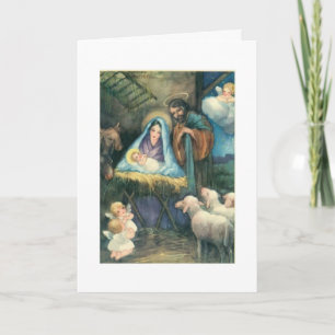 Vintage - Ein gesegnetes Weihnachten, Feiertagskarte
