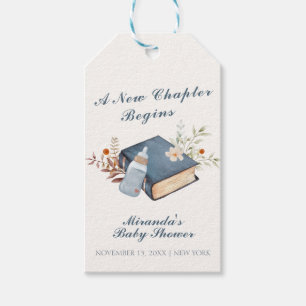 Vintage Ein Neues Kapitel Buch Flasche Baby Shower Geschenkanhänger