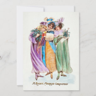 Vintage Ein Recht Lustiges Weihnachten Frau Dame
