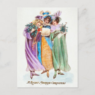 Vintage Ein richtig fröhliches Weihnachten Frau Da