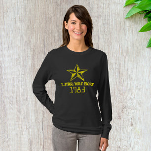 Vintage Ein Stern Wurde Geboren 1983 Gelber Stern  T-Shirt