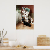 Vintage - Ein Weihnachtsgeschenk Poster (Küche)