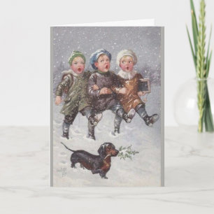 Vintage - Ein Weihnachtslied singen, Karte