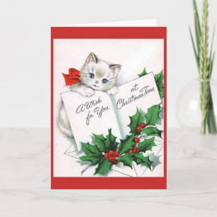 Vintage - Ein Weihnachtswunsch für einen Freund, Feiertagskarte