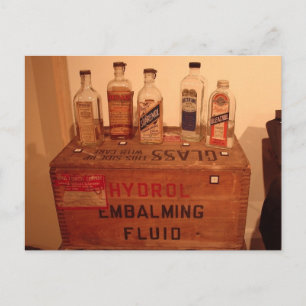 Vintage Einbalsamierungsflüssigkeit Foto Postkarte