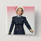 Vintage Einberufung des Button (Vorderseite)