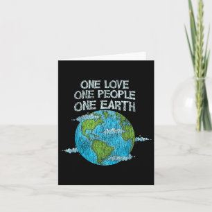 Vintage Eine Liebe Ein Volk Ein Planet Klimawandel Karte