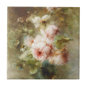 Vintage Eine Vase mit Rosen Margaretha Roosenboom Fliese