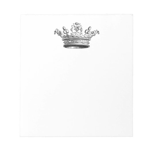 Vintage einfache Krone...Notizblock Notizblock (Vorderseite)