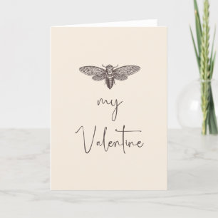 Vintage einfache lustige Biene mein Valentinstag K Feiertagskarte