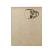 Vintage Einfache menschliche Schädeldarstellung Notizblock (Rotiert)