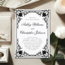 Vintage einfarbige Schwarz-Weiß-Hochzeit