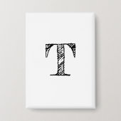 Vintage eingravierte Monogramm Button (Vorderseite)