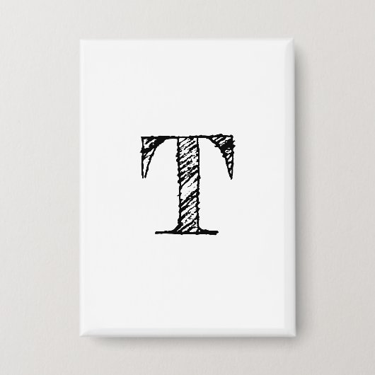 Vintage eingravierte Monogramm Button (Vorderseite)