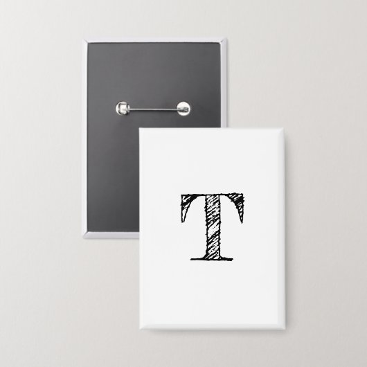 Vintage eingravierte Monogramm Button (Vorderseite/Rückseite)