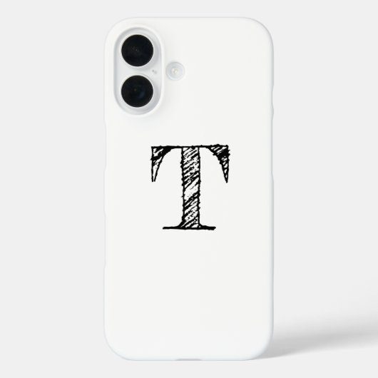 Vintage eingravierte Monogramm Case-Mate iPhone Hülle (Rückseite)