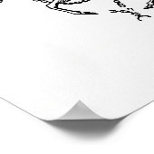 Vintage Einhorn-Illustration Poster (Ecke)