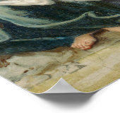 Vintage Einhornmalerei Poster (Ecke)