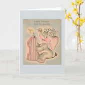 Vintage einjährige Geburtstagskarte Karte (Gelbe Blume)