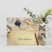 Vintage Einladung (Stehend Vorderseite)