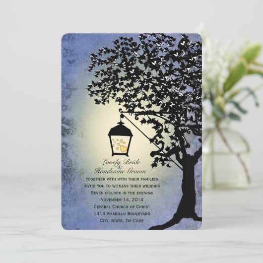 Vintage Einladung (Stehend Vorderseite)