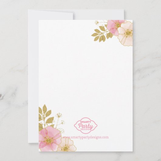 Vintage Einladung (Rückseite)