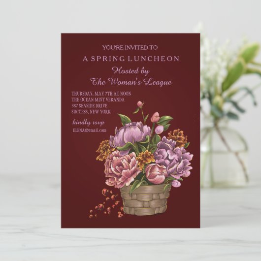 Vintage Einladung (Stehend Vorderseite)