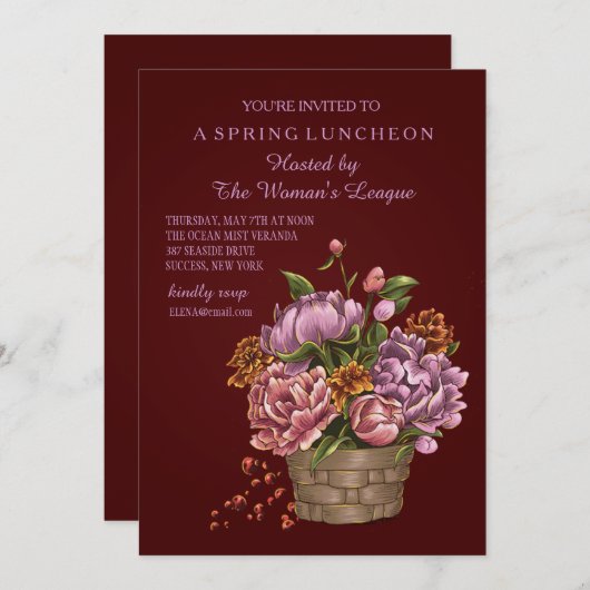 Vintage Einladung (Vorne/Hinten)