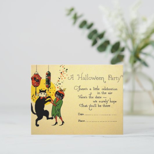 Vintage Einladung (Stehend Vorderseite)