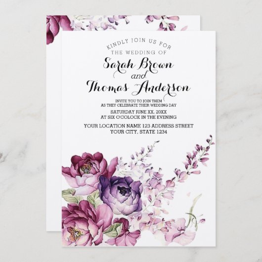 Vintage Einladung (Vorne/Hinten)