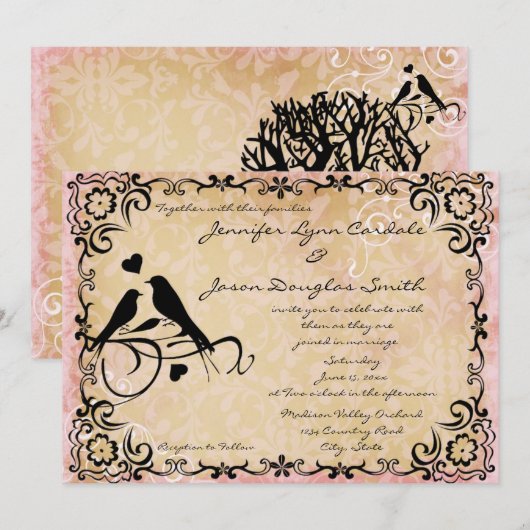 Vintage Einladung (Vorne/Hinten)