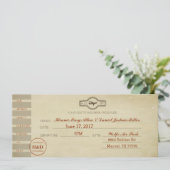 Vintage Einladung (Stehend Vorderseite)