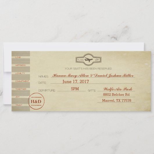 Vintage Einladung (Vorderseite)