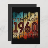 Vintage Einladung 1960 Originalteile (Vorne/Hinten)