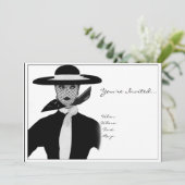 Vintage Einladung der Hohen Gesellschaft (Stehend Vorderseite)