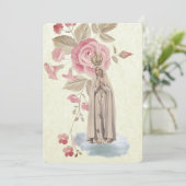 Vintage Einladung der traditionellen katholischen (Stehend Vorderseite)