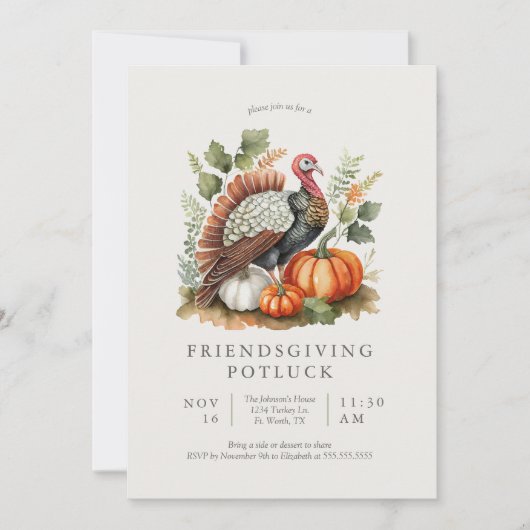 Vintage Einladung der türkischen Freundschaft Potl (Vorderseite)