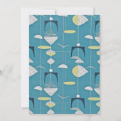 Vintage Einladung des Gemusterten Engagment Party (Rückseite)