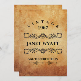 Vintage Einladung jedes Alters zum Geburtstag